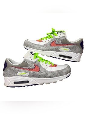 Nike Air Max 90 "Recycled Jerseys" Jacquard White Purple CT1684-100 Men's 10